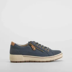 Blucher cremallera en azul marino SENDA ROAD