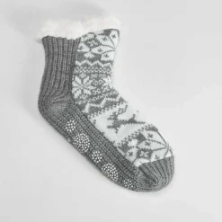 Bota calcetín antideslizante gris mujer