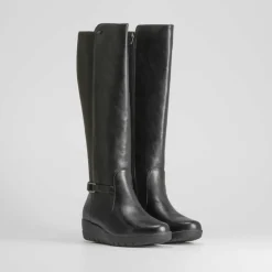 Bota cuña negra de COMFEET