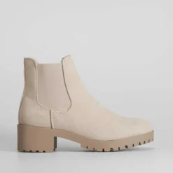 Botín chelsea basic track beige NYC