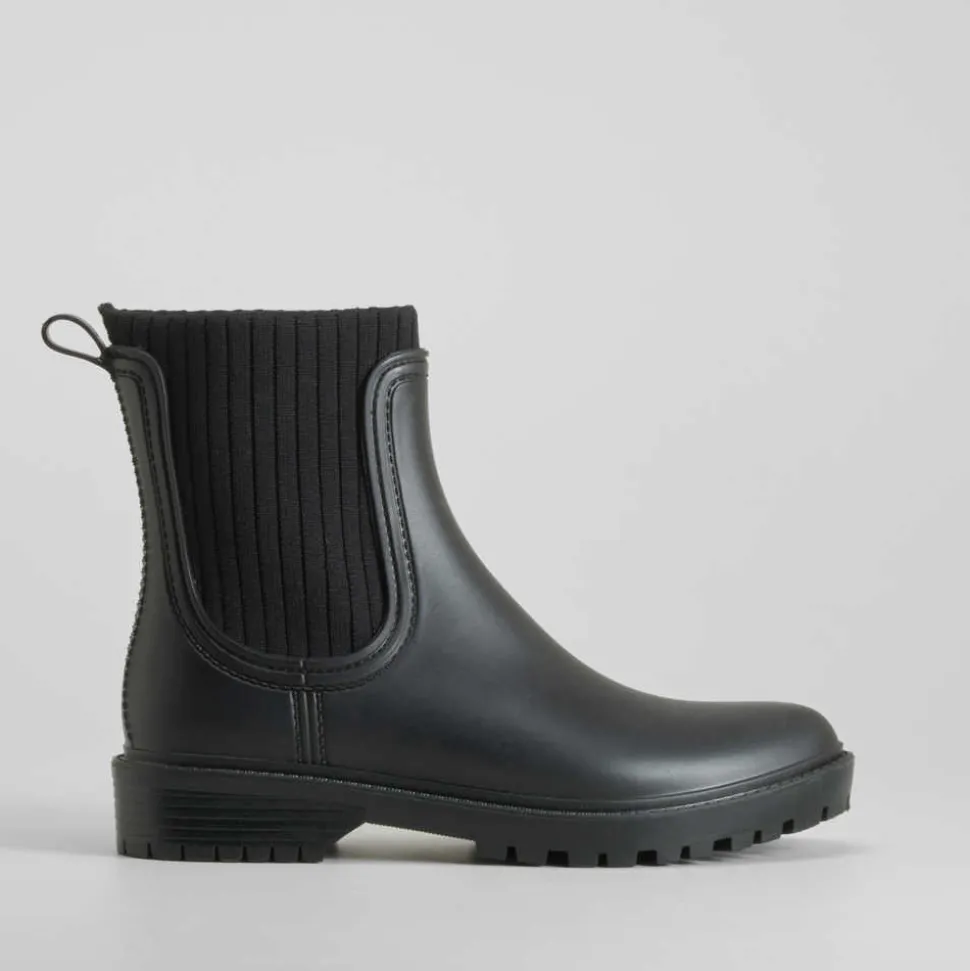 Botín de lluvia chelsea negro PICCOLA PIU