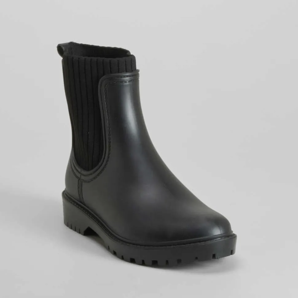 Botín de lluvia chelsea negro PICCOLA PIU