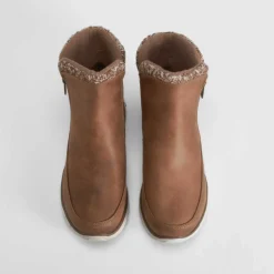 Botín plano sport marrón SKECHERS