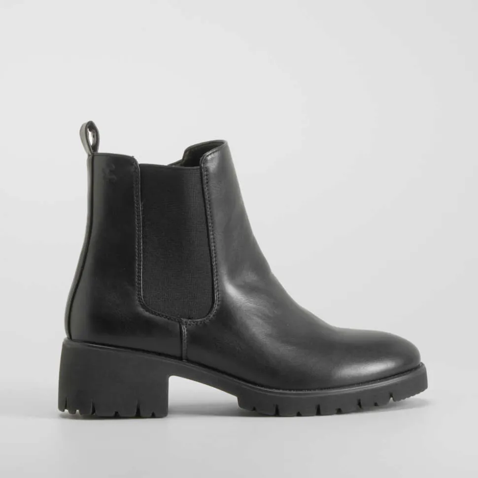 Botín tacón chelsea Shock Absorber negro COMFEET