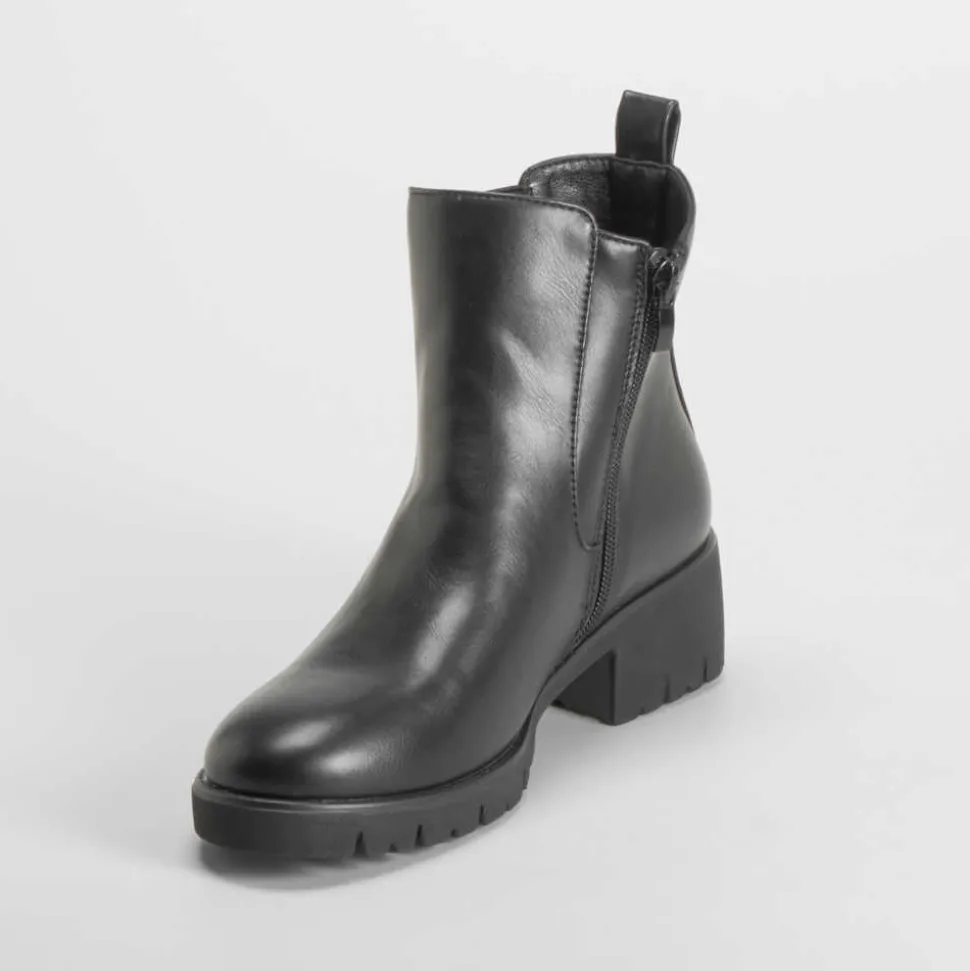 Botín tacón chelsea Shock Absorber negro COMFEET