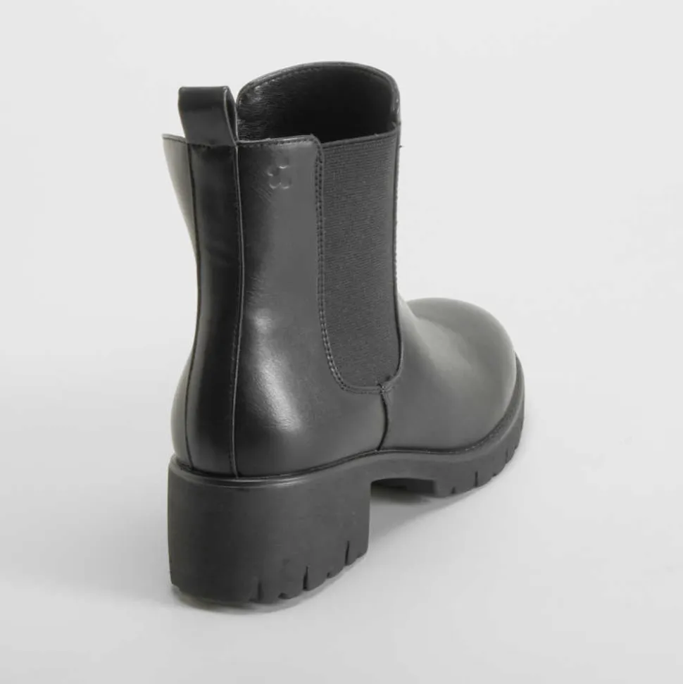 Botín tacón chelsea Shock Absorber negro COMFEET