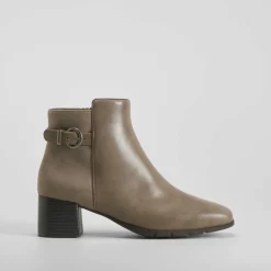 Botín tacón Double Fit taupe COMFEET