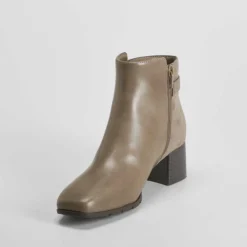 Botín tacón Double Fit taupe COMFEET