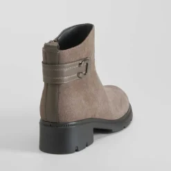 Botín tacón piel beige oscuro COMFEET