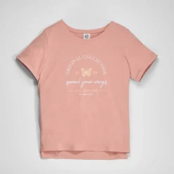 Camiseta rosa alas mujer