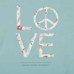 Camiseta verde love mujer
