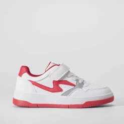 Deportiva basket low blanca y roja SEVEN FIVE