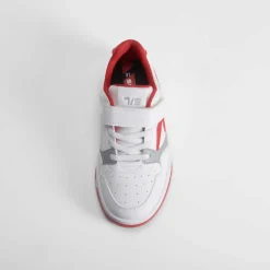 Deportiva basket low blanca y roja SEVEN FIVE