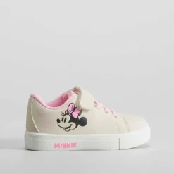 Deportiva bebé beige con detalles rosas MINNIE
