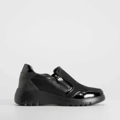 Deportiva casual cremallera negra MYSOFT