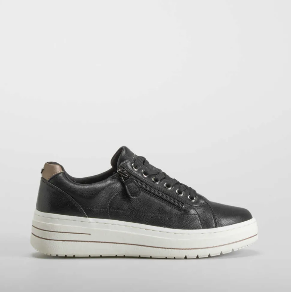 Deportiva casual Shock Absorber negra COMFEET