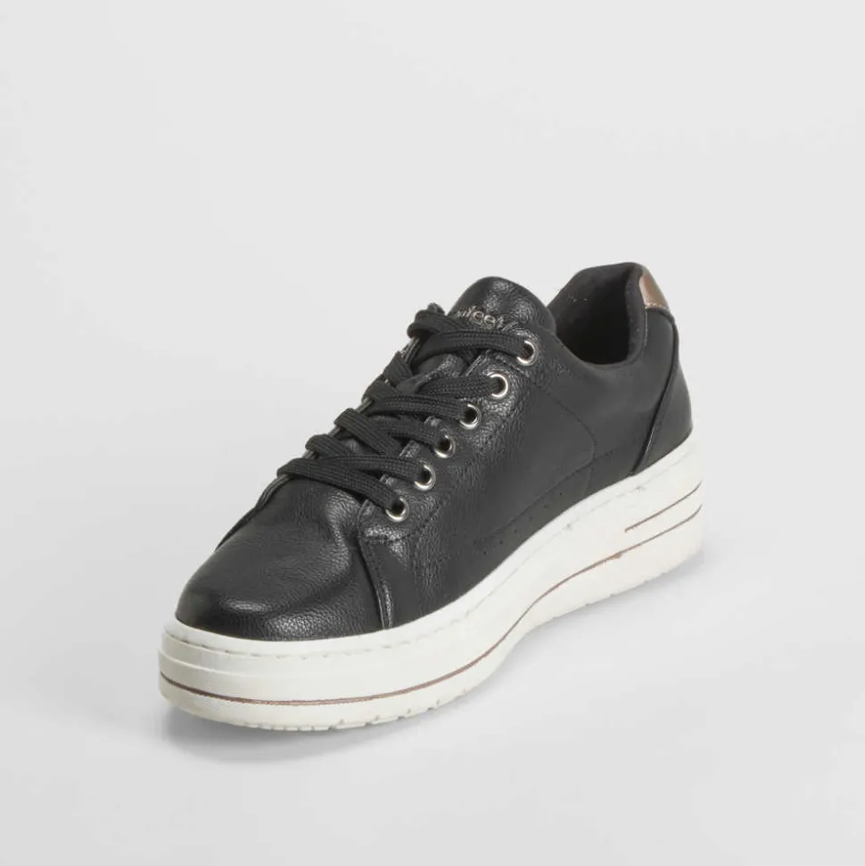 Deportiva casual Shock Absorber negra COMFEET