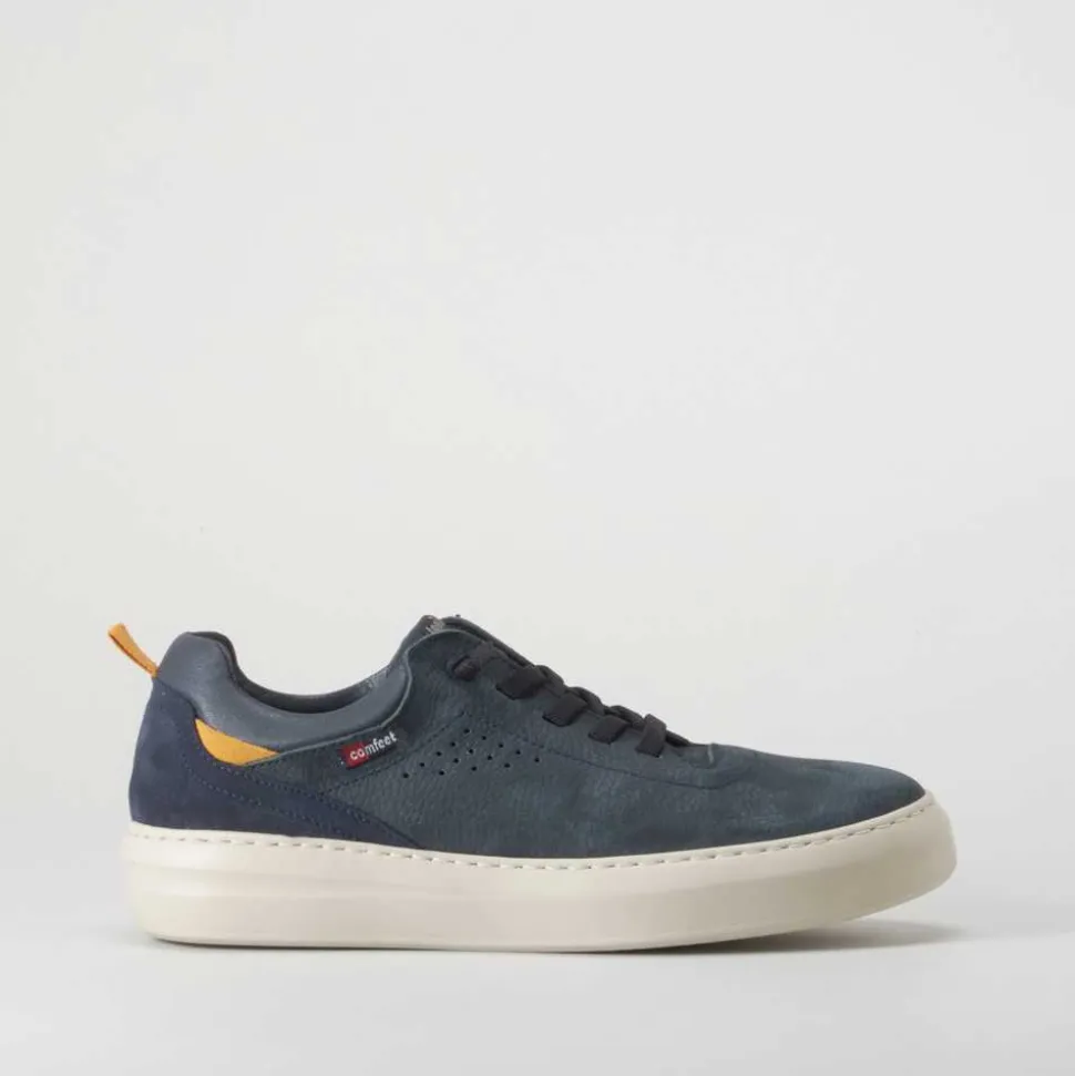 Deportiva confort manyara piel azul marino COMFEET