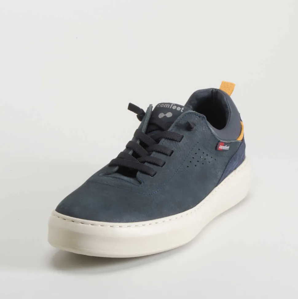 Deportiva confort manyara piel azul marino COMFEET