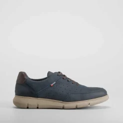 Deportiva confort rukwa piel azul marino COMFEET