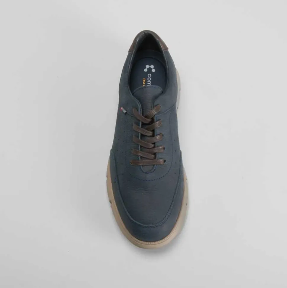 Deportiva confort rukwa piel azul marino COMFEET