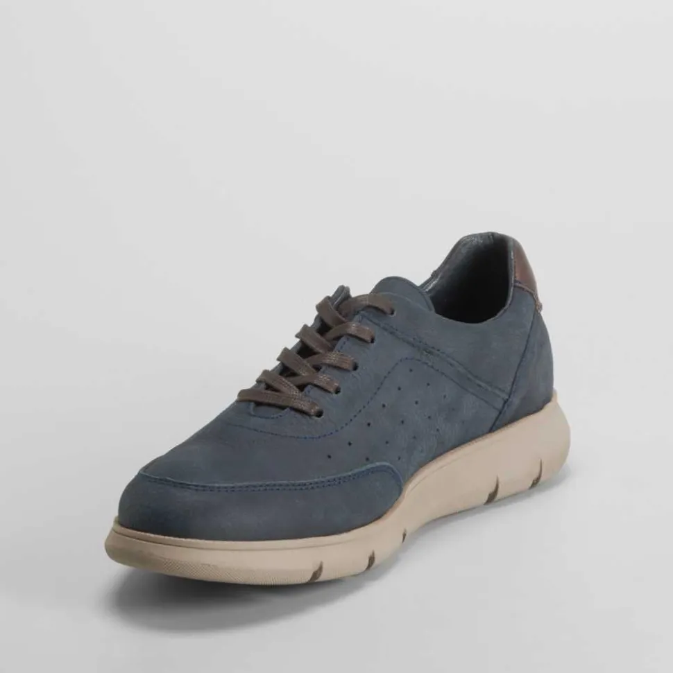 Deportiva confort rukwa piel azul marino COMFEET