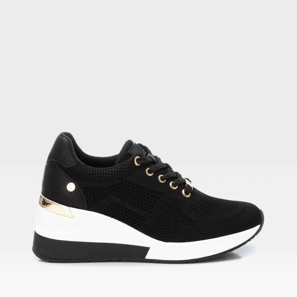 Deportiva cuña mesh negra XTI