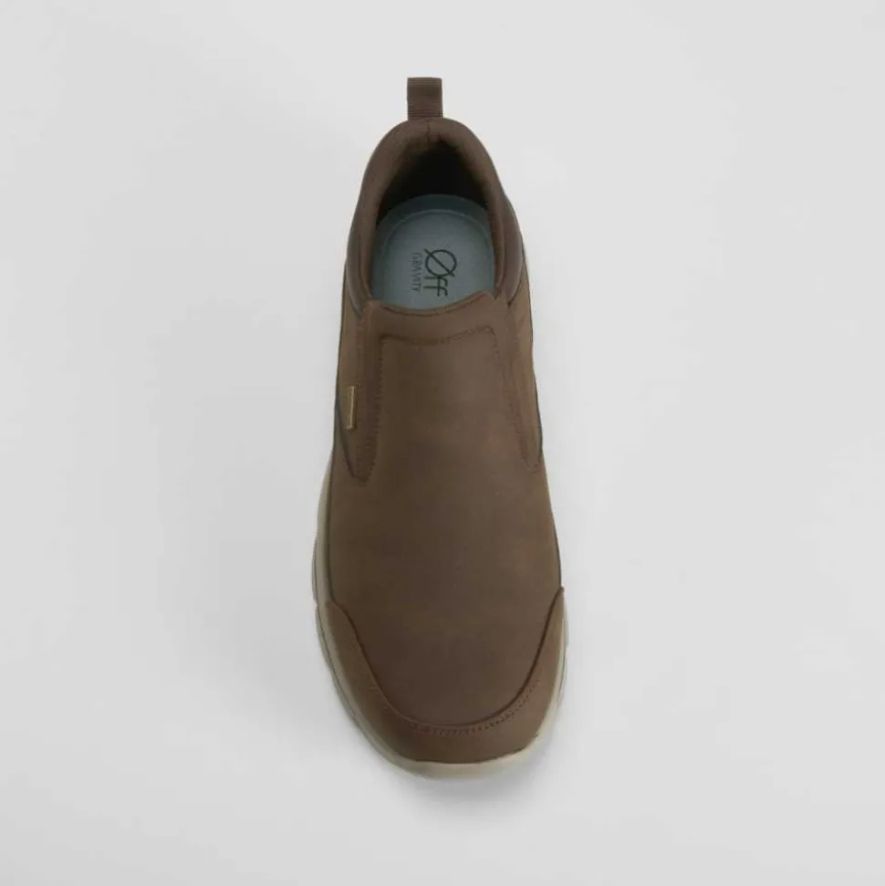 Deportiva slip on helium marrón COMFEET