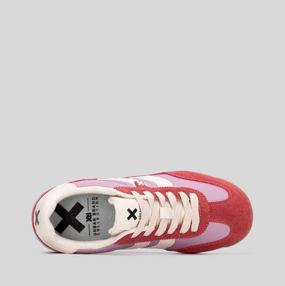 Deportiva sneaker retro frambuesa XTI