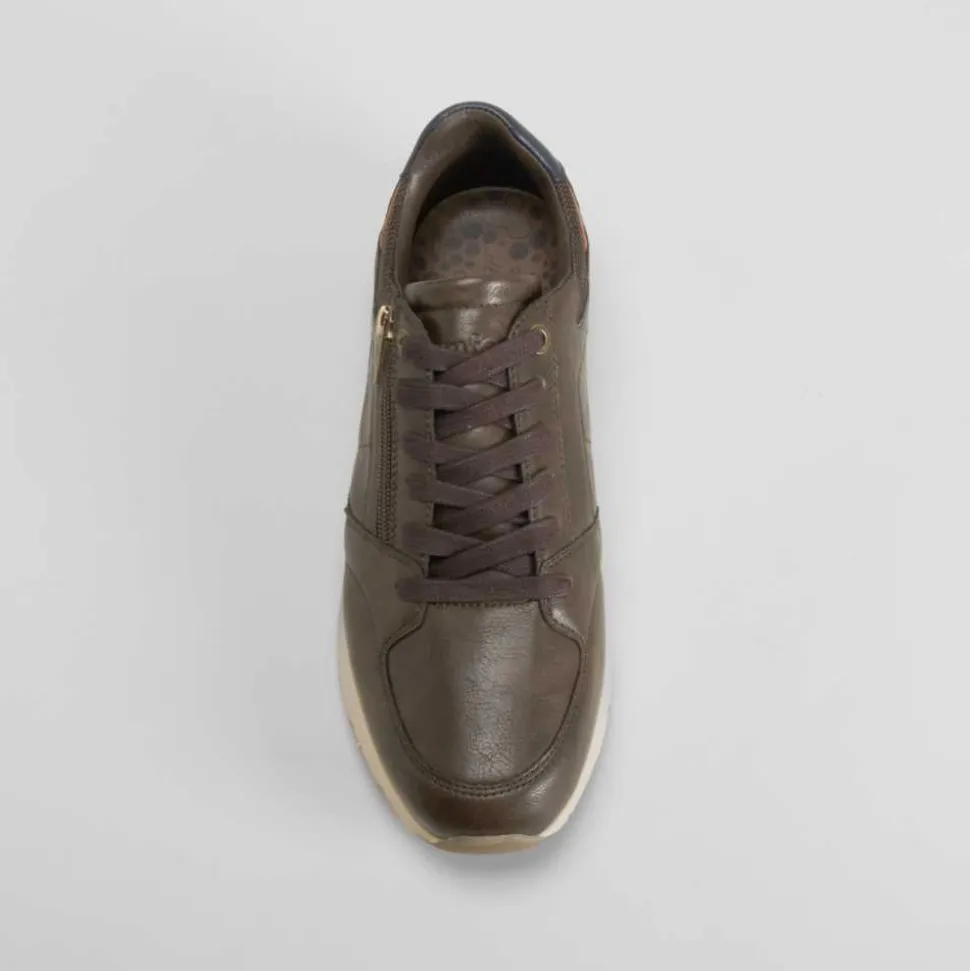 Deportiva urbana cremallera marrón COMFEET