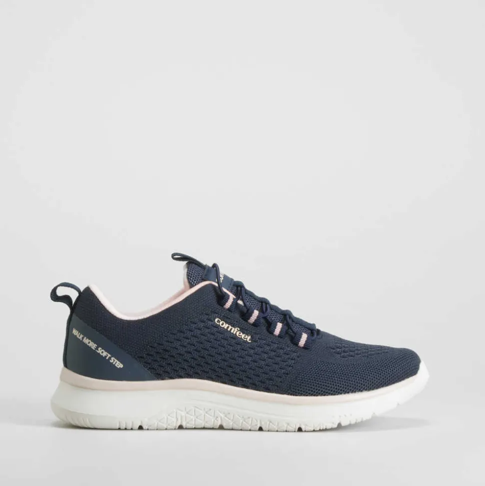 Deportiva walking elásticos azul COMFEET