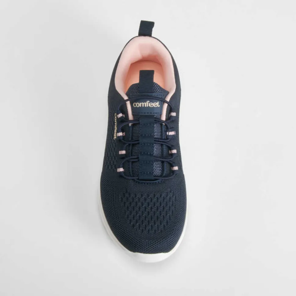 Deportiva walking elásticos azul COMFEET