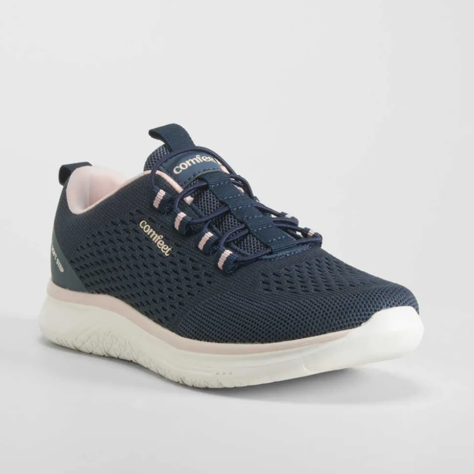 Deportiva walking elásticos azul COMFEET
