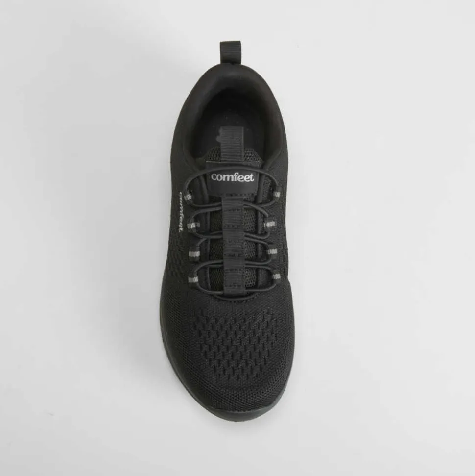 Deportiva walking elásticos negro COMFEET