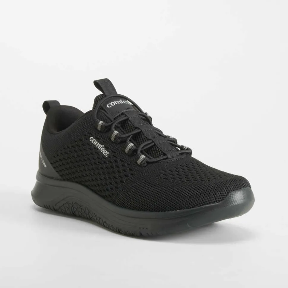 Deportiva walking elásticos negro COMFEET