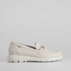 Mocasín blanco eslabón piel FLUCHOS