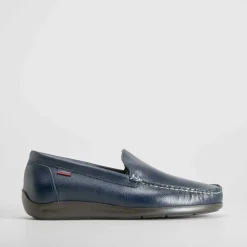 Mocasín casual de piel azul COMFEET