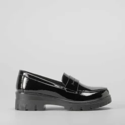 Mocasín charol Soft Insock negro COMFEET
