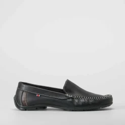 Mocasín de piel negro MR. HANSEN