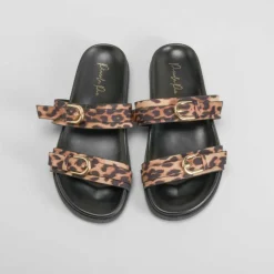 Sandalia bio marrón leopardo PICCOLA PIU