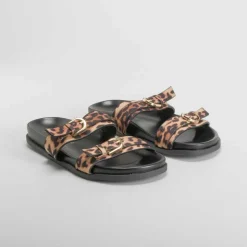 Sandalia bio marrón leopardo PICCOLA PIU