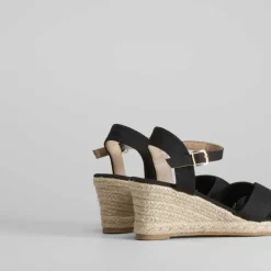 Sandalia cuña de esparto cruzada PICCOLA PIU