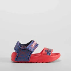 Sandalia playa velcro rojo azul SPIDERMAN