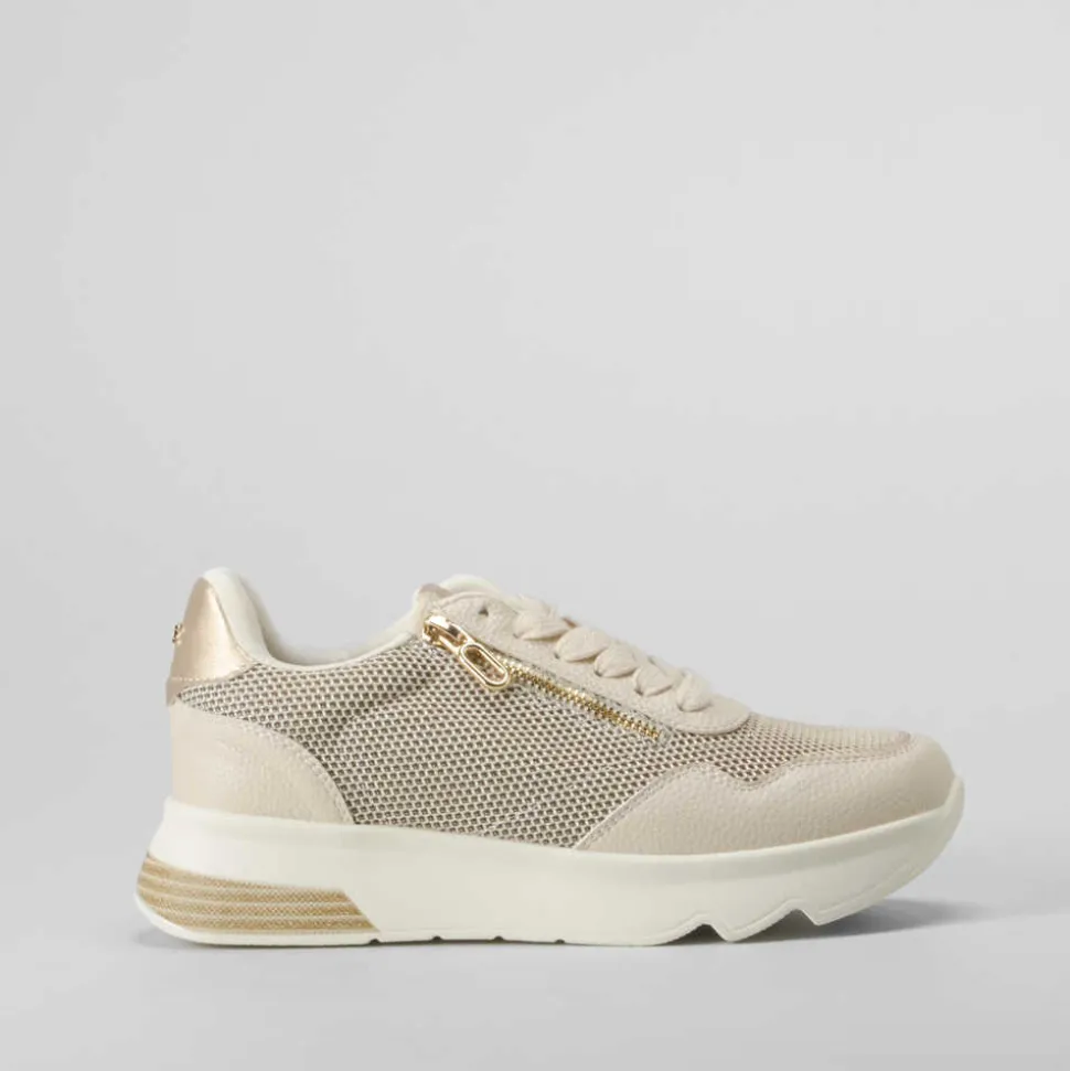 Sneaker cremallera beige COMFEET