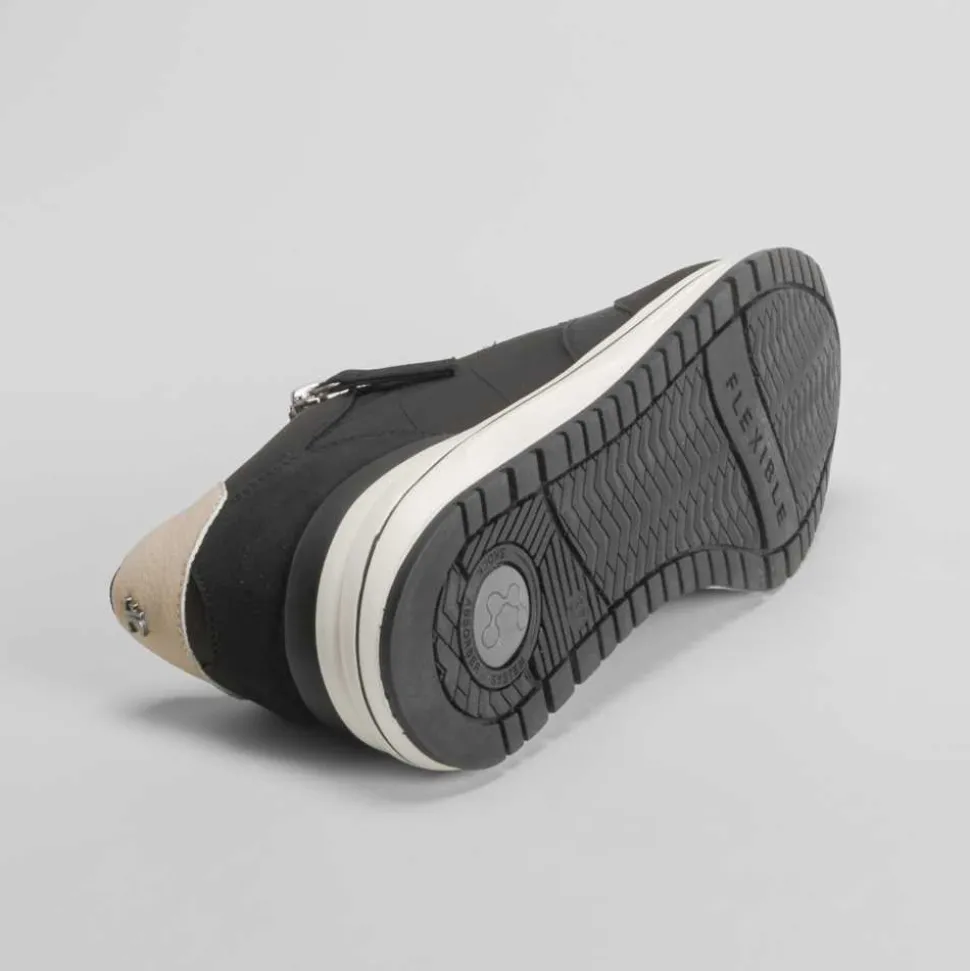 Sneaker cremallera negro COMFEET
