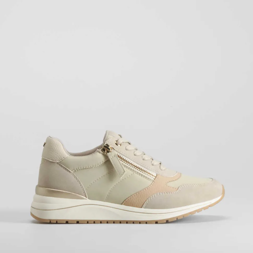 Sneaker cremallera Shock Absorber beige COMFEET