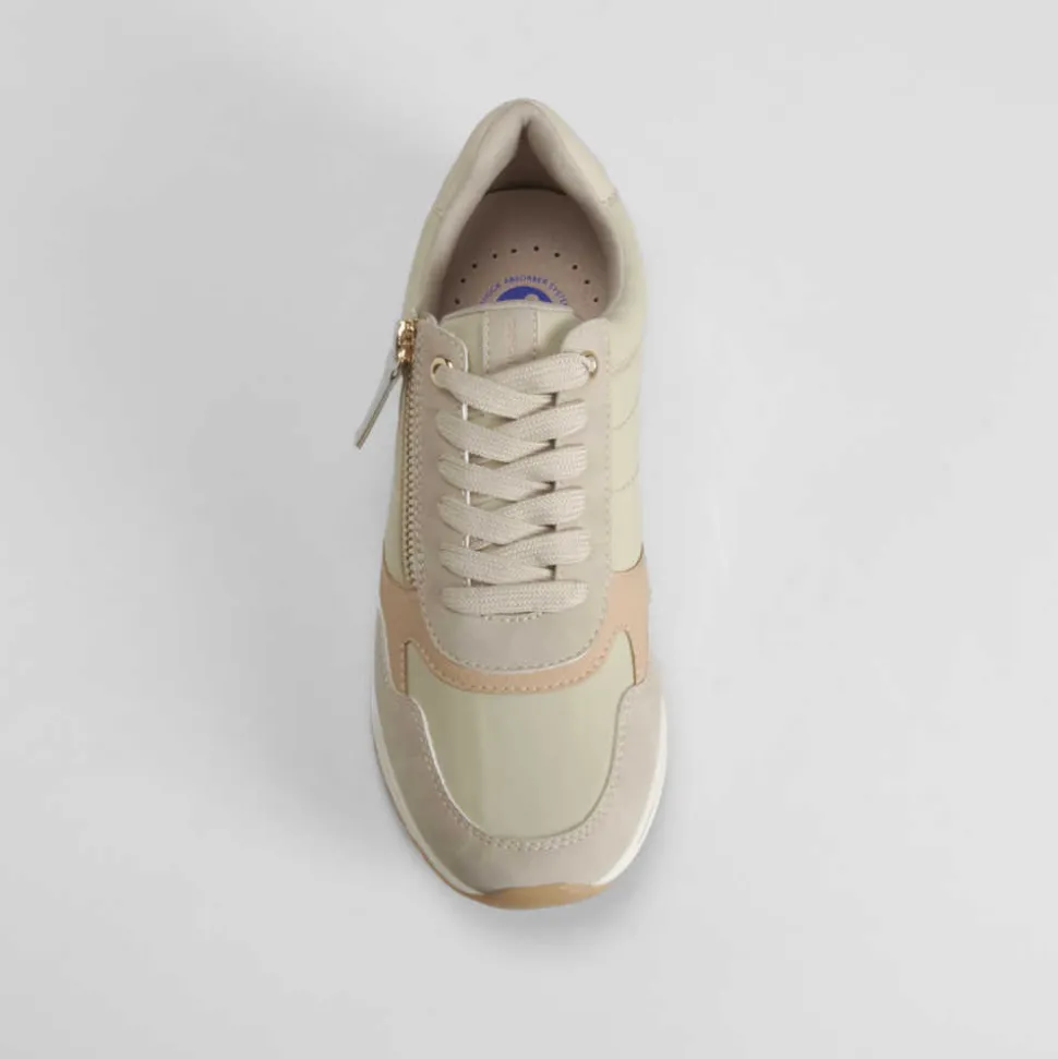 Sneaker cremallera Shock Absorber beige COMFEET