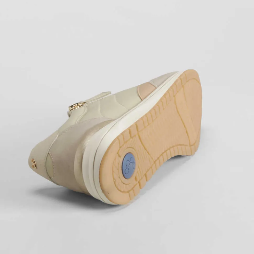Sneaker cremallera Shock Absorber beige COMFEET