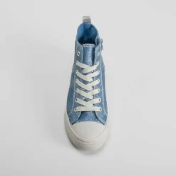 Zapatill alta lona azul denim OH GIRL