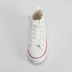 Zapatilla alta lona blanca OH GIRL